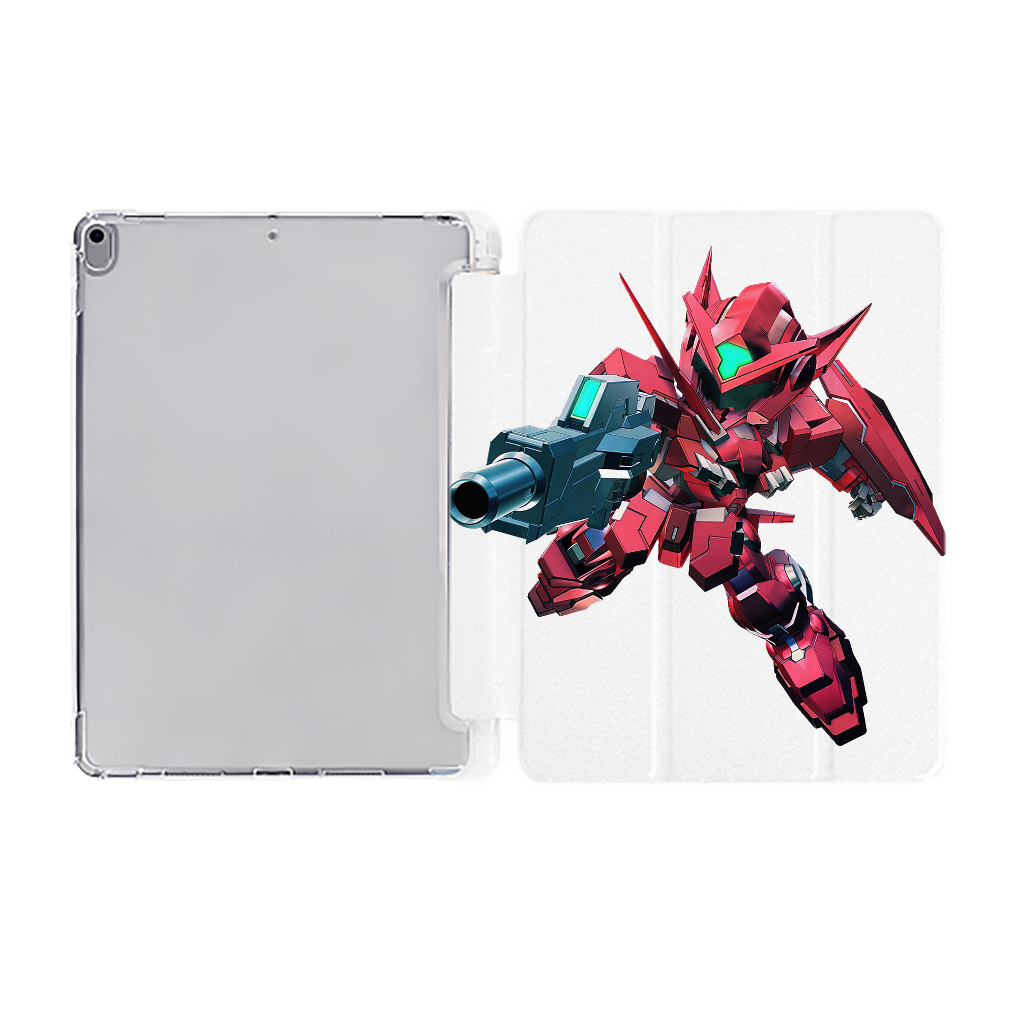 （画像用） 機動戦士ガンダム Mobile Suit Gundam IPad ケース ペン収納付き 三つ折りスタンド PUレザー×シリコン 対応機種9.5/10.5/10.9インチ